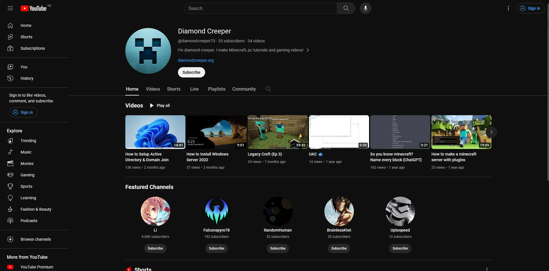 YouTube Channel